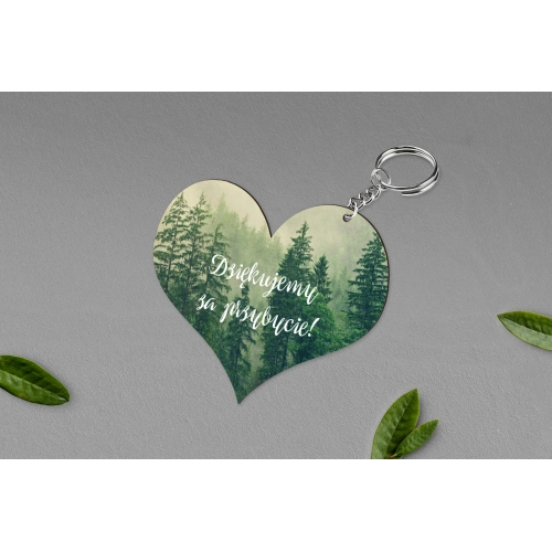 Breloki z Nadrukiem - Serce Forest - Motyw 1