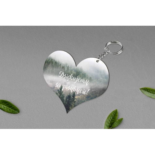 Breloki z Nadrukiem - Serce Forest - Motyw 2