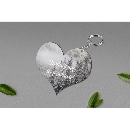 Breloki z Nadrukiem - Serce Forest - Motyw 4