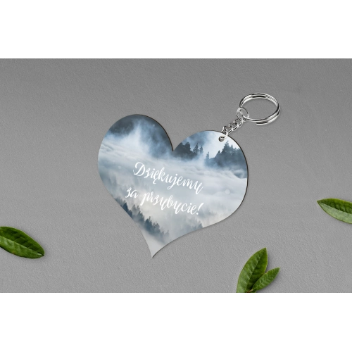 Breloki z Nadrukiem - Serce Forest - Motyw 5