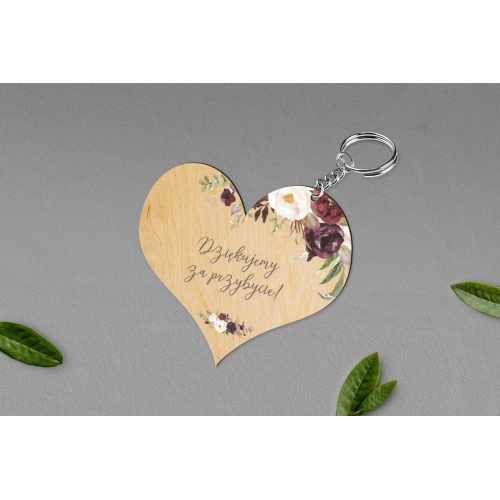 Breloki z Nadrukiem - Serce PasteLove Motyw 3
