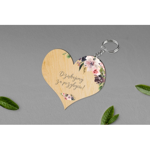 Breloki z Nadrukiem - Serce PasteLove Motyw 4