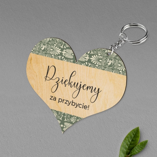 Breloki z Nadrukiem - Serce Vintage Motyw 2