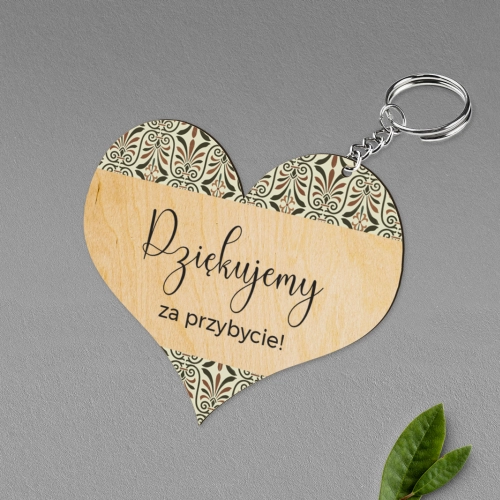 Breloki z Nadrukiem - Serce Vintage Motyw 3