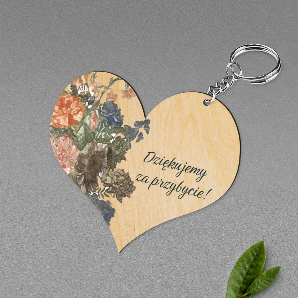 Breloki z Nadrukiem - Serce Rustic Summer Motyw 3
