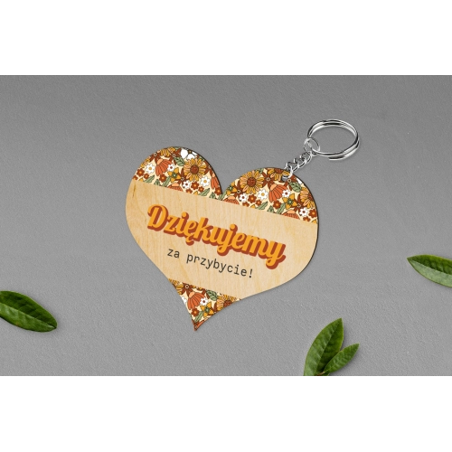 Breloki z Nadrukiem - Serce Retro Style Motyw 1