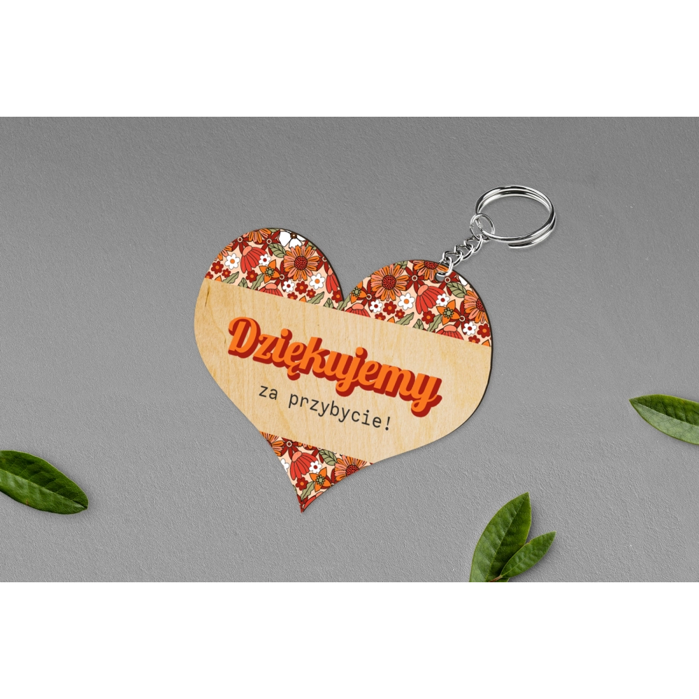 Breloki z Nadrukiem - Serce Retro Style Motyw 3