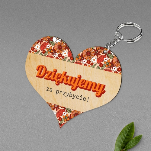 Breloki z Nadrukiem - Serce Retro Style Motyw 3
