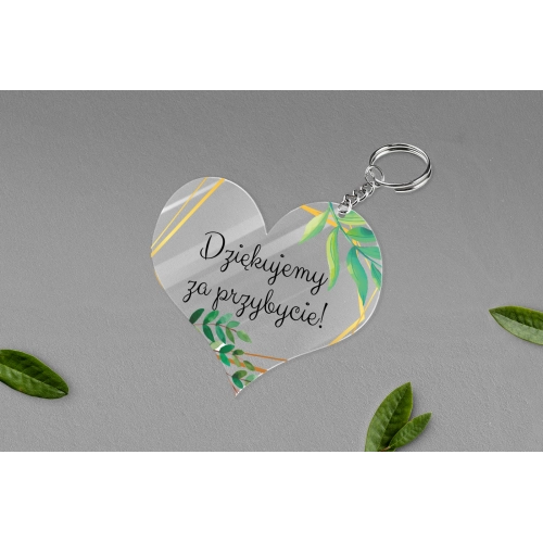 Breloki z&nbsp;Nadrukiem - Serce Flowers & Frame Motyw 2