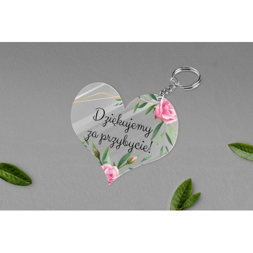 Breloki z&nbsp;Nadrukiem - Serce Flowers & Frame Motyw 4