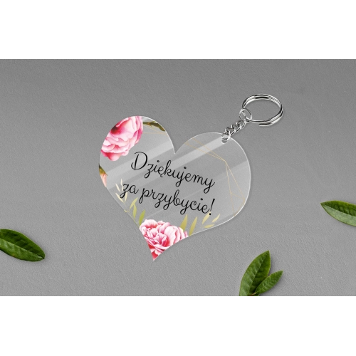 Breloki z&nbsp;Nadrukiem - Serce Flowers & Frame Motyw 5