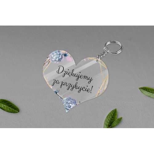 Breloki z&nbsp;Nadrukiem - Serce Flowers & Frame Motyw 6