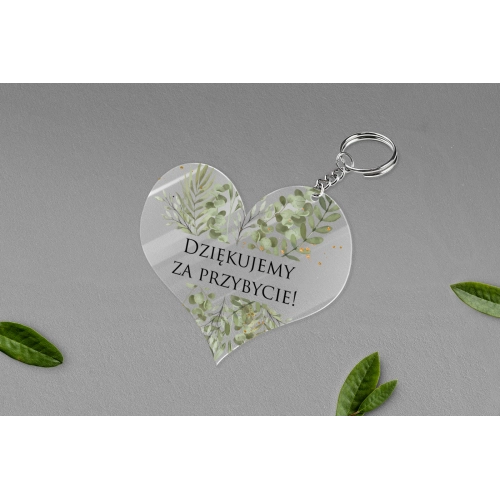 Breloki z&nbsp;Nadrukiem - Serce Leaves Motyw 2