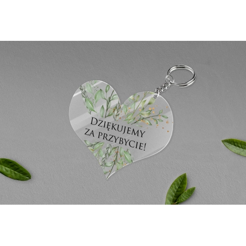 Breloki z&nbsp;Nadrukiem - Serce Leaves Motyw 3