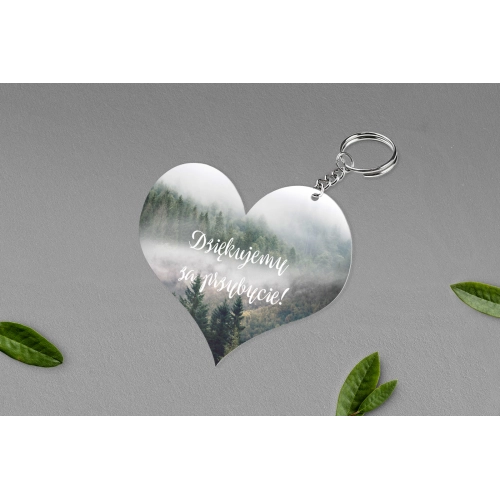 Breloki z&nbsp;Nadrukiem - Serce Forest - Motyw 2