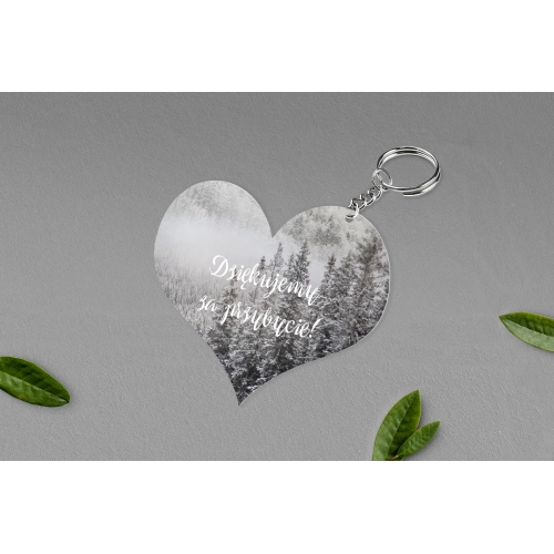 Breloki z&nbsp;Nadrukiem - Serce Forest - Motyw 4