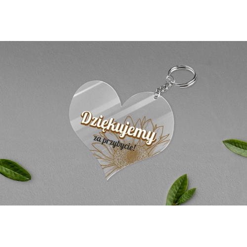 Breloki z&nbsp;Nadrukiem - Serce Sunflowers Motyw 3