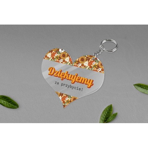 Breloki z&nbsp;Nadrukiem - Serce Retro Style Motyw 1