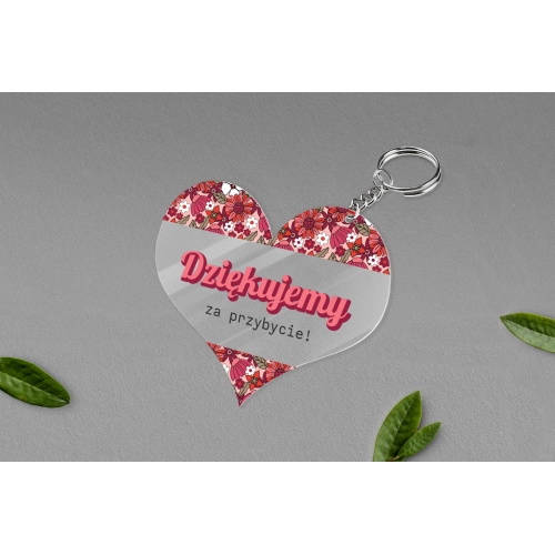Breloki z&nbsp;Nadrukiem - Serce Retro Style Motyw 2