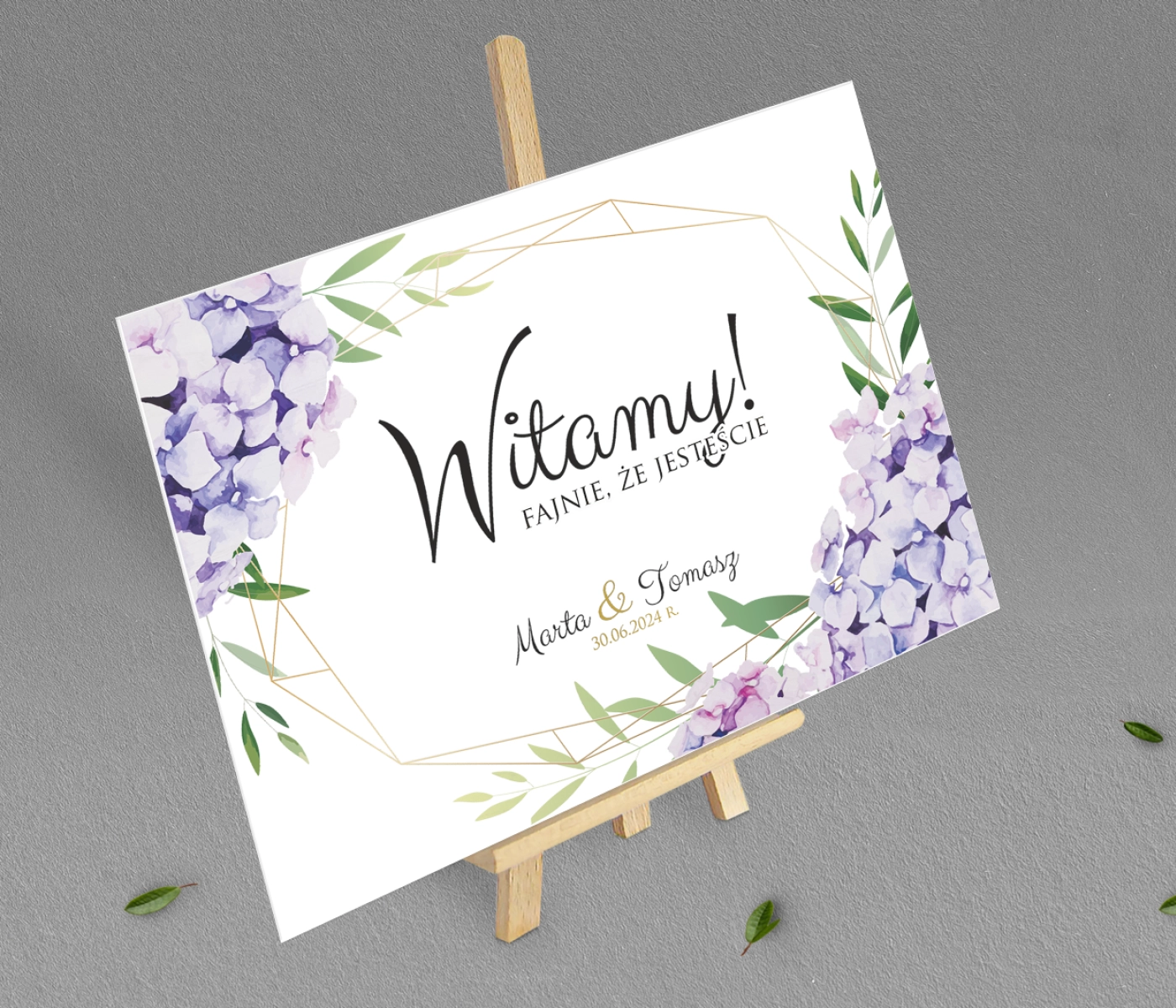 Tablica Powitalna - Flowers & Frame Motyw 1