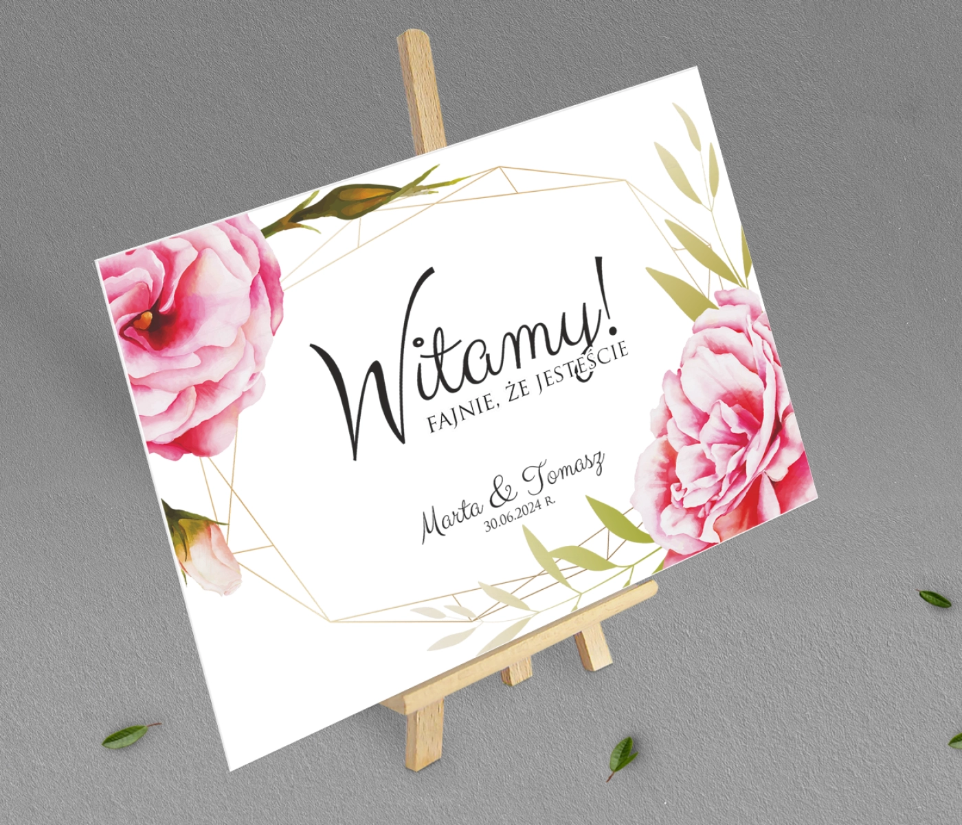 Tablica Powitalna - Flowers & Frame Motyw 5