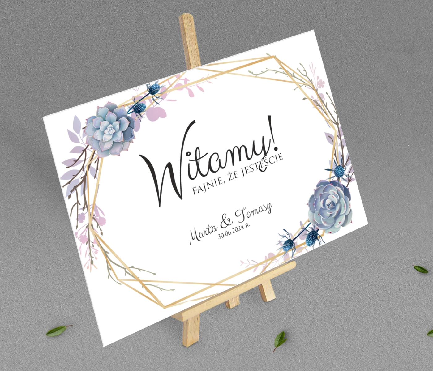 Tablica Powitalna - Flowers & Frame Motyw 6