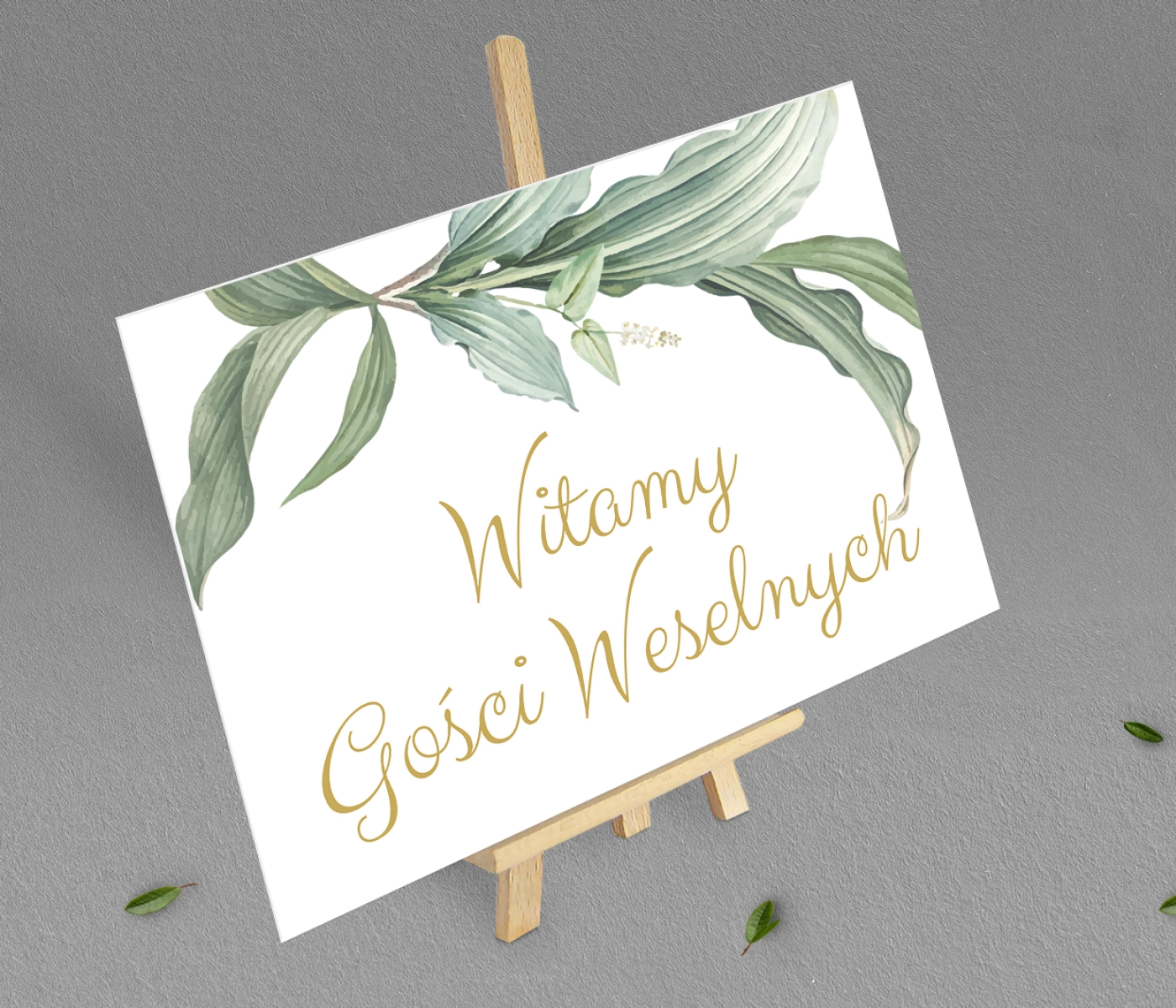 Tablica Powitalna - Liście Motyw 3