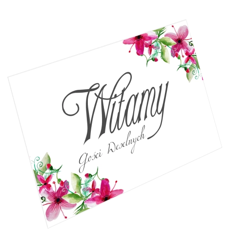 Tablica Powitalna - Akwarelowe Wianki Motyw 2