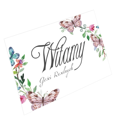 Tablica Powitalna - Akwarelowe Wianki Motyw 3