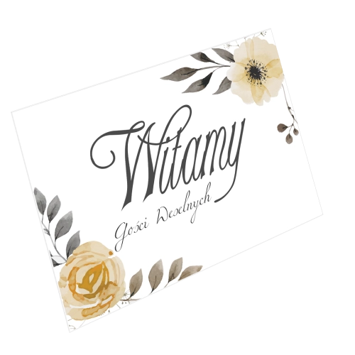 Tablica Powitalna - Akwarelowe Wianki Motyw 4