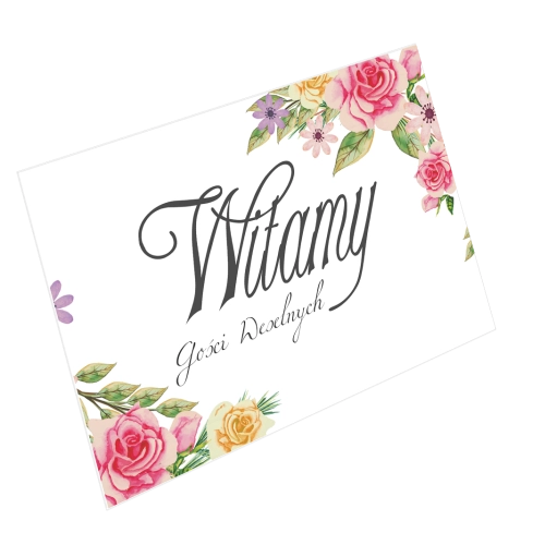 Tablica Powitalna - Akwarelowe Wianki Motyw 5