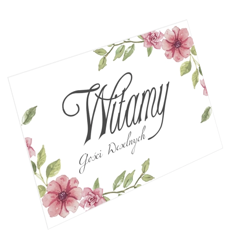 Tablica Powitalna - Akwarelowe Wianki Motyw 6