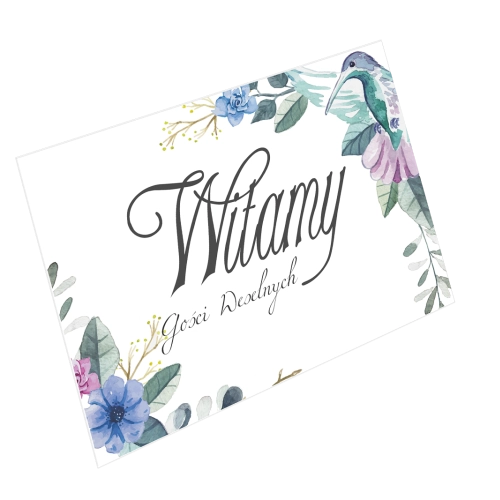 Tablica Powitalna - Akwarelowe Wianki Motyw 8