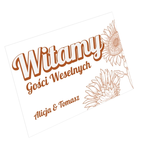 Tablica Powitalna - Sunflowers Motyw 2