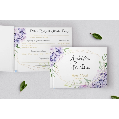 Ankieta Weselna - Flowers & Frame Motyw 1