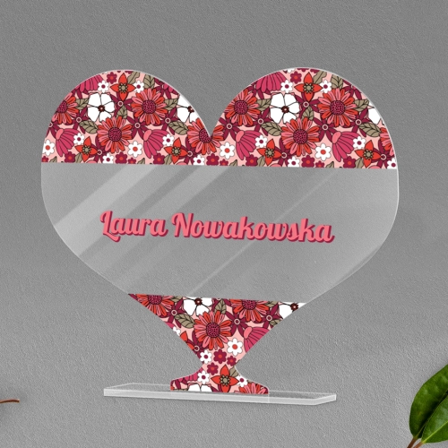 Winietki ślubne - Statuetka Serce Retro Style Motyw 2