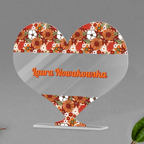 Winietki ślubne - Statuetka Serce Retro Style Motyw 3