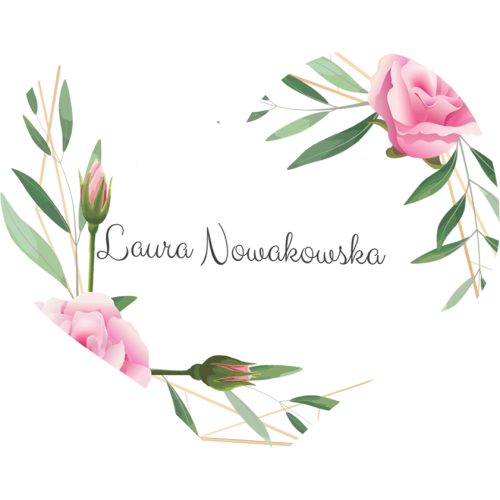 Winietki ślubne - Statuetka Serce Flowers & Frame Motyw 4