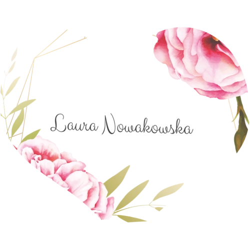 Winietki ślubne - Statuetka Serce Flowers & Frame Motyw 5