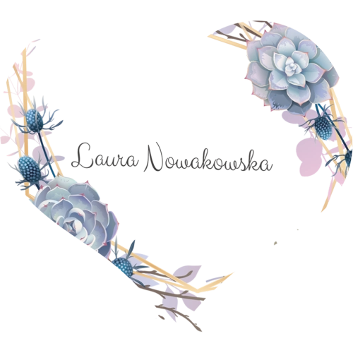 Winietki ślubne - Statuetka Serce Flowers & Frame Motyw 6