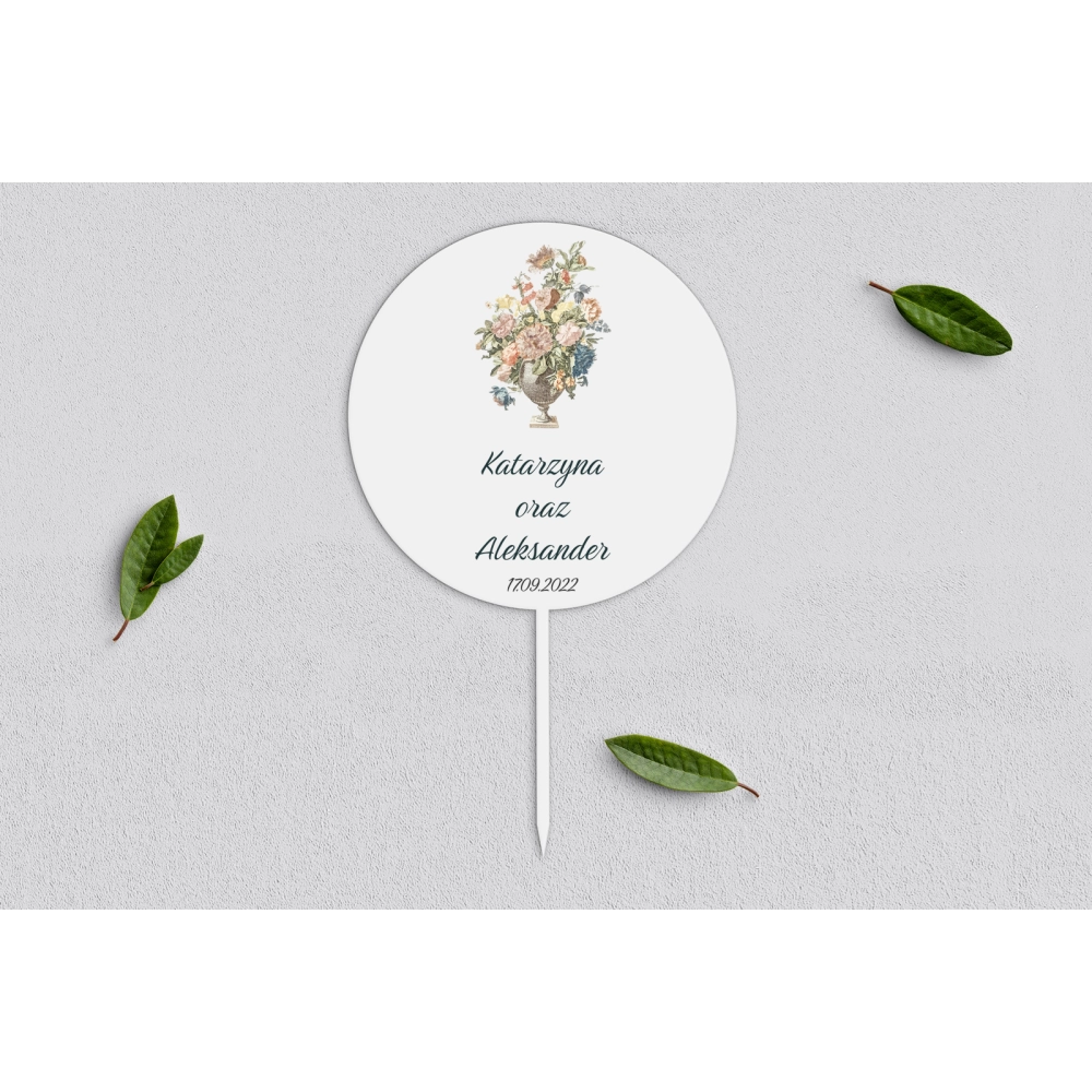 Topper na tort weselny - Rustic Summer Motyw 1