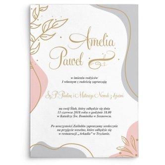 Zaproszenia ślubne Splash - Motyw 1