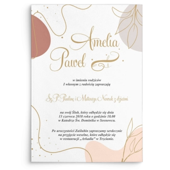 Zaproszenia ślubne Splash - Motyw 3