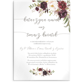 Zaproszenia ślubne PasteLove - Akrylowe Motyw 3