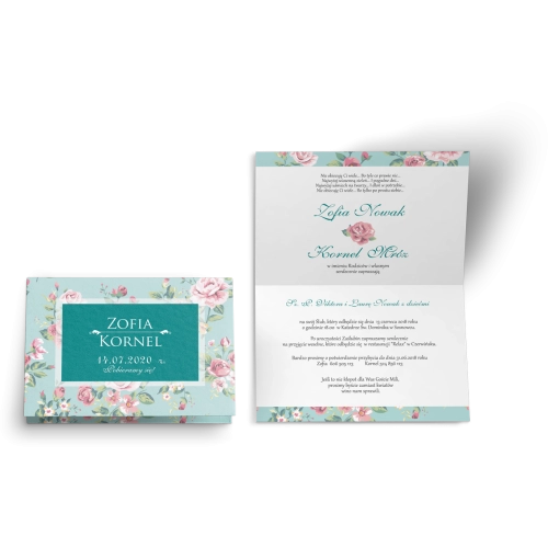 Zaproszenie ślubne Kwiatowe Pole - Motyw 1