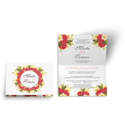 Zaproszenie ślubne Radosny Dzień - Motyw 4