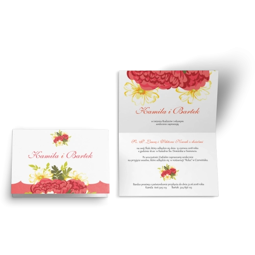Zaproszenie ślubne Wiosenny Kwiat - Motyw 15