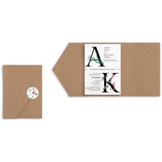 Zaproszenia ślubne w&nbsp;etui Letters- motyw 1