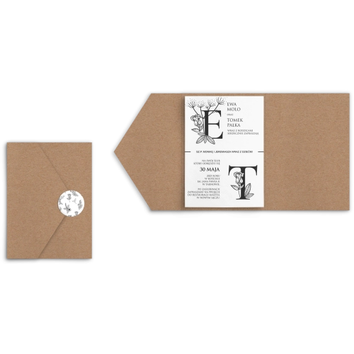 Zaproszenia ślubne w&nbsp;etui Letters- motyw 2