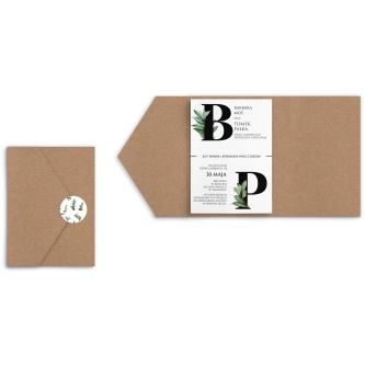 Zaproszenia ślubne w&nbsp;etui Letters- motyw 3